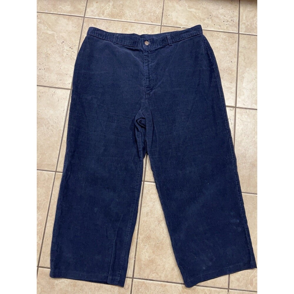 Vintage Levis Pants Mens 40x27 Blue Corduroy Straight Leg 90s 80s Stretch Wide